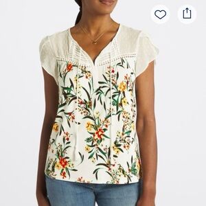 Blouse light weight and sheer shoulders